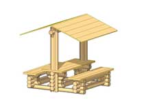 столик и скамейки